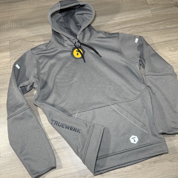 *NWT* Truewerk M2 Grid Pullover Hoodie Men's Size L Color Heathered Gray - Picture 1 of 8